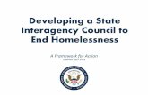 Developing a State Interagency Council to End Homelessness€¦ · •Guide overall production of supportive housing •Guide local effort to align with national strategies, such
