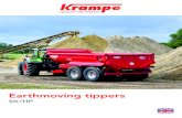 Earthmoving tippers - Krampe · eliminates the risk of dents when transporting rocks and boulders. Very practical As the material slides automatically to the centre of the halfpipe