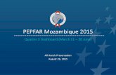 PEPFAR Mozambique 2015Q3 Dashboard: Quarterly Framework Quarter 3, 2015 constitutes the first reporting period subsequent to transition to OGAC quarterly framework 9 MER indicators