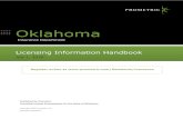 Oklahoma Department of Insurance Licensing Information ... · obtaining a resident insurance license. You should read this Licensing Handbook, including the examination content outlines