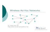 Wireless Ad-Hoc Networks · 2007. 4. 20. · Comm. RF, ISM Infra Red RF, ISM Medium Remote, large scale control Appn focus Cable replacement Technology Bluetooth IrDA Zigbee. Centre