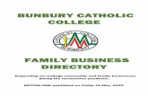 FAMILY BUSINESS DIRECTORY - Bunbury Catholic College · 2020. 5. 29. · Perth office: Unit 1/915 Cockburn Road, Henderson Giovanetti Firewood South West Quality Plastering For all