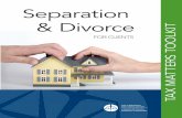 Separation & Divorce for Clients€¦ · z Look for handy links to Canada Revenue Agency (CRA) and Department of Justice Canada web sites where there is more detailed information,