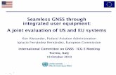Seamless GNSS through integrated user equipment: A joint ... · A joint evaluation of US and EU systems Ken Alexander, Federal Aviation Administration Ignacio Fernández Hernández,