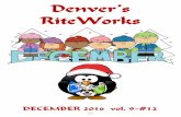 Denver’s RiteWorksdenverconsistory.org/docs/newsletters/riteWorks0912.pdf · 2017. 11. 6. · spire them. If you have ever heard me present my “20 Ways to Make Your Life etter,”