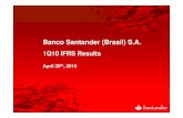 Banco Santander (Brasil) S.A. · 2010. 4. 29. · Integration 6 Integration process moves as planned 1st stage 2nd stage 3rd stage A /08 M/09 M /10 S/10 Integration process moves
