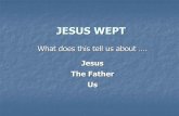 JESUS WEPT - providencebible.org€¦ · Jesus Wept II. What does it tell us about the Father? A. He is a compassionate God. Novel idea for the Greek view of God Apatheia - above