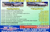 HUGE SALE!… · 2020. 6. 4. · HUGE SALE! 2008 Subaru Forester Wagon 1996 Chevy Corvette Must See 2009 Mitsubishi Eclipse Spyder 1995 Oldsmobile Cutlass Ciera 2013 Ford F-150 XLT