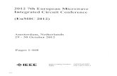 2012 7th European Microwave ; 1 · 2013. 7. 25. · EuMIC2012 Table ofContents EuMICOl: CMOSMillimeterwaveCircuits Chair: HerbertZirath, ChalmersUniversity —Co-Chair:AlmudenaSuarez,