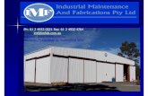 INDUSTRIAL MAINTENANCE AND FABRICATIONS PTY LTD · INDUSTRIAL MAINTENANCE AND FABRICATIONS PTY LTD Ph: 61 2 4932 0321 Fax: 61 2 4932 4764 Email: imf@imfab.com.au Website: Address: