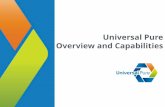 Universal Pure Overview and Capabilities · 2017. 12. 5. · UNIVERSAL PURE OVERVIEW Headquartered in Villa Rica, GA, Universal Pure, LLC (), is dedicated to ensuring the safety and