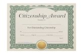 Hoover Web Design - free printable forms awards certificates ......Citizenship Award Green 2014 Keywords citizenship printable, citizenship award, school awards, printable awards certificates