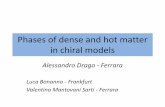 Phases of dense and hot matter in chiral models · From nucleons to quarks Main idea: to use as a quark Lagrangian the same used as a nucleon lagrangian, but ... linear s-model soliton