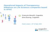 Operational Impacts of Transparency Initiatives on Life ...of spend data. EFPIA . disclosure Code of transfers of value | 4 ... Data analysis. Business Decisions. Disclosure. Import