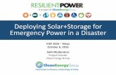 Deploying Solar+Storage for Emergency Power in a Disastersolarmarketpathways.org/.../09/CEG_Deploying_SS_for... · Clean Energy Group Deploying Solar+Storage for Emergency Power in