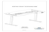 Assembly Instructions - Southwest Solutions Group · 2018. 8. 22. · ELECTRIC HEIGHT ADJUSTABLE DESK Assembly Instructions. ... to secure the Height Controller to the desk top. Note: