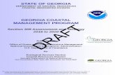 STATE OF GEORGIA · • National Wetlands Inventory updates (2009) – in 2009, CRD completed updates to the National Wetlands Inventory of the 6 coastal counties in Georgia. These