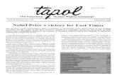 Nobel Prize a victory for East Timorvuir.vu.edu.au/26003/1/TAPOL138_compressed.pdf · Nobel Prize a victory for East Timor The decision of the Nobel Peace Prize Committee to award