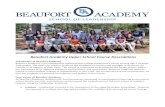 Beaufort Academy Upper School Course Descriptions · 2019. 8. 23. · Beaufort Academy Upper School Course Descriptions The Mission of Beaufort Academy Beaufort Academy is an independent