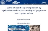 Wire-shaped supercapacitor by hydrothermal self-assembly of … · 2015. 12. 1. · Polyvinylpyrrolidone (PVP) gel was prepared by dissolving 10g PVP in 10 ml H2O at 90°C PVP gel