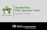 HealthFlex Plan Sponsor Calls · 2015. 1. 12. · 12 Step 3—Take Action Virgin Pulse HealthMiles: $25 per quarterly target, $50 bonus, Charitable “stretch” goal Step 2—Health