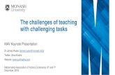 The challenges of teaching with challenging tasksMAV Keynote Presentation Dr James Russo (james.russo@monash.edu) Twitter: @surfmaths Website: The challenges of teaching with challenging