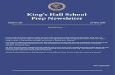 King’s Hall School Prep Newsletter...2018/05/25  · 2nd XI against Millfield Millfield won the toss and elected to bat first, which meant we would have to get a few early wickets