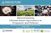 Mainstreaming Climate-Smart Agriculture in Programs and ... compilation.pdfImpact to which agriculture contributes 1.1 wealth creation 1.2 Food & Nutrition Security 1.3 Economic opportunities,
