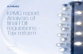 KPMG report: Analysis of final FDII regulations · 2020. 9. 3. · Analysis of final FDII regulations – Tax reform July 31, 2020 ... final regulations [PDF 591 KB] (76 pages) as