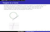 P Q P Tangent to a Curve - University of Notre Dameapilking/Math10560/Calc1Lectures... · 2020. 3. 16. · Tangent to a CurveDe nition of Tangent LineExample 1Slope of a SecantSlopes
