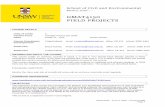 GMAT4150 FIELD PROJECTS - vm.civeng.unsw.edu.au€¦ · Report writing. Management of surveys Group work organised and lead by students. Ability to ‘cost’ the projects based on