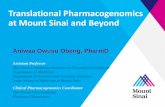 Translational Pharmacogenomics at Mount Sinai and Beyond · 2019. 4. 5. · “pharmacogenetics”. 1962 – first textbook on this discipline. 2000s – introduction of the term