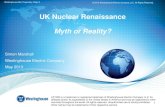 UK Nuclear Renaissance Myth or Reality? · Experience, Strength & Capability to Deliver The best athletes for success ... National Policy Statement Infrastructure Planning ... HMG
