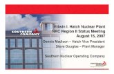 Edwin I. Hatch Nuclear Plant NRC Region II Status Meeting ... Industrial Safety - Hatch Industrial Safety
