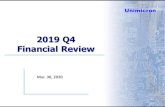 2019 Q4 Financial Review · 2020. 4. 8. · Q1~Q4-19 Q1~Q4-18 Income before tax 4,038 2,282 Depreciation and Amortization 8,524 8,468 Others (2,285) 2,785 Net Cash Provided by Operating