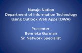 Navajo Nation Department of Information Technology Using Outlook Web … · 2020. 3. 6. · In the Outlook Web App (OWA) login screen, type in your username and your ... Microsoft