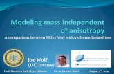 Joe Wolf (UC Irvine) - University of California, Irvinewolfj/WolfRioIAUAugust2009.pdf · A comparison between Milky Way and Andromeda satellites Joe Wolf (UC Irvine) Dark Matter in