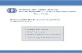 Post Graduate Diploma Coursesiimc.nic.in/WriteReadData/userfiles/file/vk2020... · Post Graduate Diploma Programmes 2020-21 Following are the One Year Post Graduate Diploma Courses