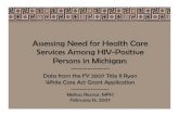 Assessing Need for Services Among HIV-Positive Persons in ... · Results: UN Framework in MI Column 1 Column 2 Column 3 Column 4 Value Row A. PLWA 6,883 Row B. PLWH, non-AIDS 5,741