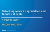 Detecting service degradation and failures at scale · A PayPal Story SRECON APAC 2019. Who are we / About us Yegya Narayanan Sr.Architect Tweets @gynarayan Veeramani Gandan Sr. Engg.