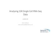 New Analysing 10X Single Cell RNA-Seq Data - Babraham Bioinf · 2020. 5. 11. · Course Outline •How 10X single cell RNA-Seq works •Evaluating CellRanger QC –[Exercise] Looking