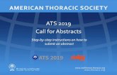 ATS 2019 Call for Abstracts - ATS Conference 2020...Abstract Submission Category- 4- Step Process for Selecting a Category Step 3: Subclassification Select the best fit for the type
