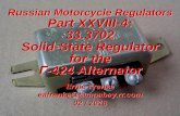 Russian Motorcycle Regulators Part XXVIII-4: 33.3702 Solid ... XXVIII-4... · MT-9) Г-424 (M-67, MT-10, MT-12, MW-750) Г-424 (IMZ 8.103, 8.107, “650”) 14.3771 (IMZ 8.103, 8.107,