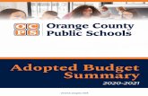 Adopted Budget Summary - go.boarddocs.com · The operating budget summary for is broken out into two major 2020-21 sections: 1) Sources of Revenue(where OCPS' money comes from); and