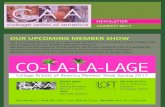OUR UPCOMING MEMBER SHOW - collageartists.org€¦ · collectors are invited to the preview and the gallery recommends that accepted artists attend. AA will be providing food and