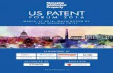 US PATENT - Managing Intellectual Property€¦ · US PATENT FORUM 2016 MARCH 17 2016 WASHINGTON DC FOUR SEASONS HOTEL 8.15 Registration 8.45 Opening remarks by Michael Loney, Americas