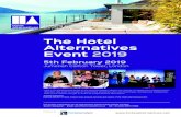 The Hotel Alternatives Event 2019 · Andre Guettouche, Chief Operating Officer, Generator Hostels Gerard Nolan, Managing Director, Gerard Nolan and Partners Anthony Pell, Managing