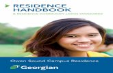 Residence Handbook - Georgian Owen Sound Cover 2016-2017...• Nothing is to be affixed to your window to deface or compromise the general esthetics of the outside of the building