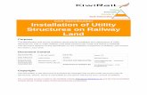 C-SP-AE-64322 Installation of Utility Structures on Railway Land · 2019. 4. 3. · Structures on Railway Land . Purpose . This specification sets out the conditions governing the