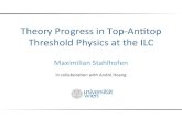 Theory Progress in Top‐Antop Threshold Physics at the ILC€¦ · 15.05.2012 Maximilian Stahlhofen ‐ University of Vienna Top Quark Physics at Lepton Colliders ‐ 5 Top‐antop